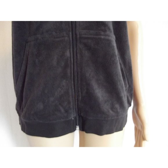 Variations Hoodie Womens Small Dark Charcoal Gray Black Terry Zip Jacket pockets - Picture 4 of 8